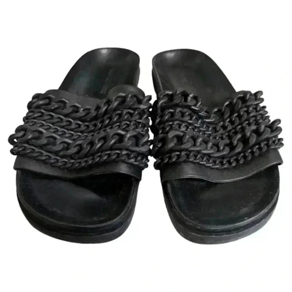 Kendall & Kylie Shiloh Slides Black Sandals Grunge Y2K Rocker Women's size 7.5 M - Picture 4 of 11
